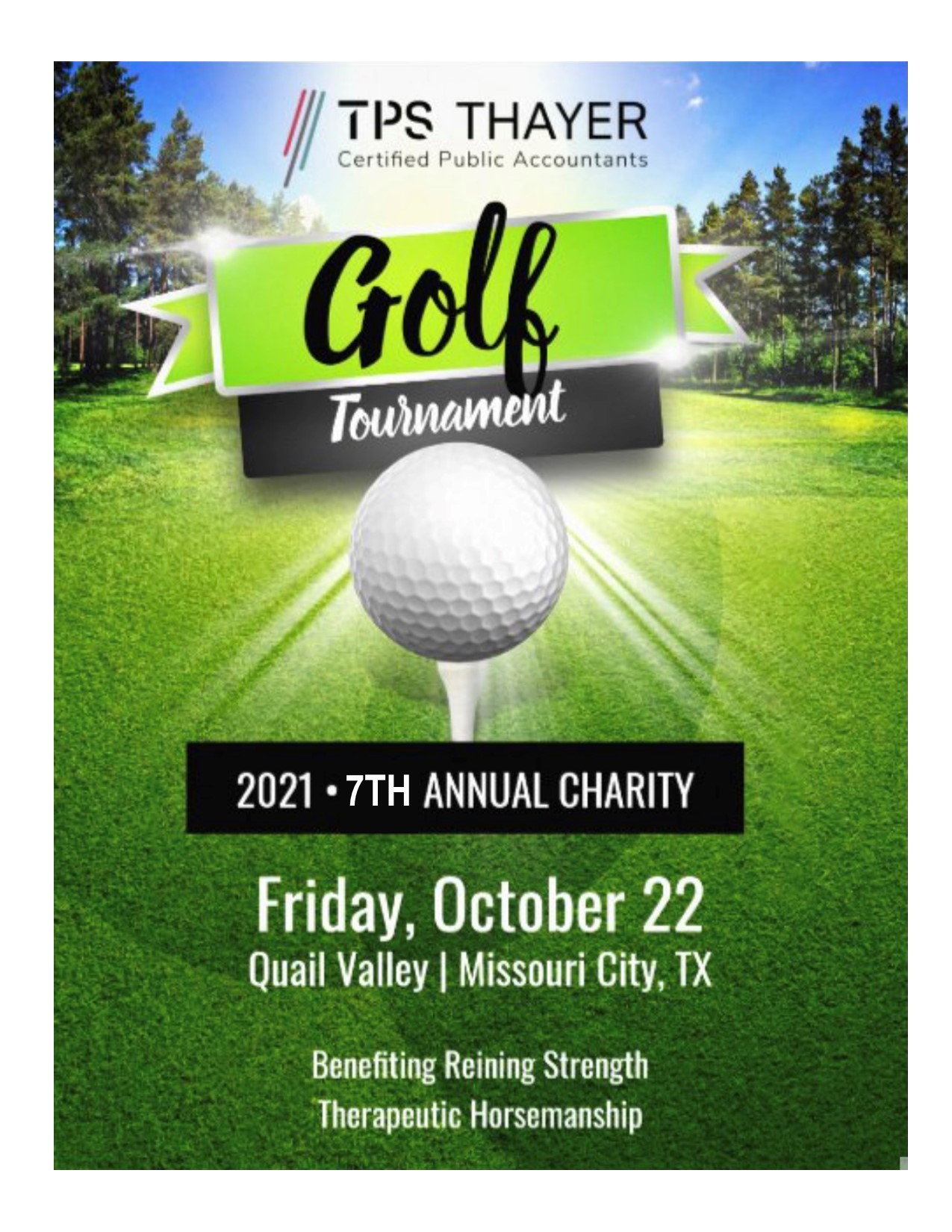 2021 - 7th Annual Charity Golf Tournament - TPS Thayer